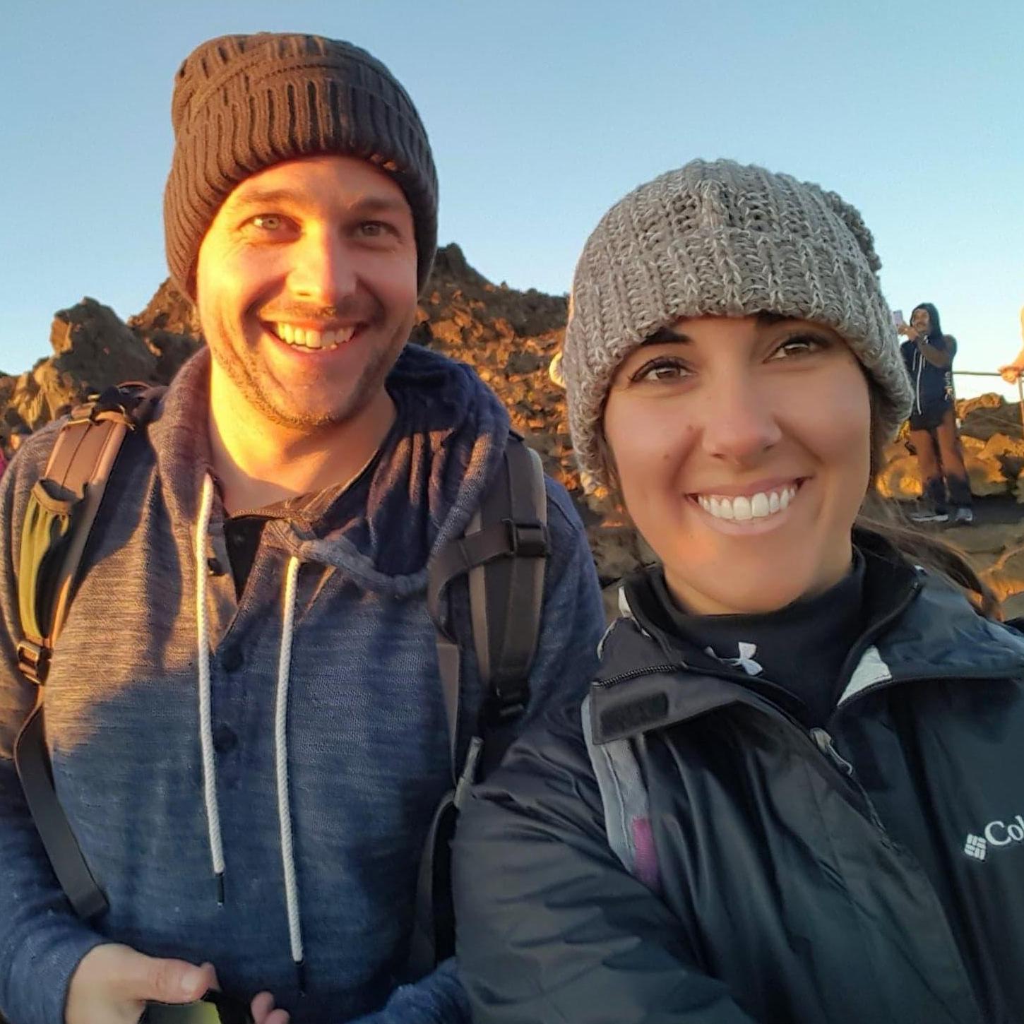 Sunrise at Haleakalā volcano