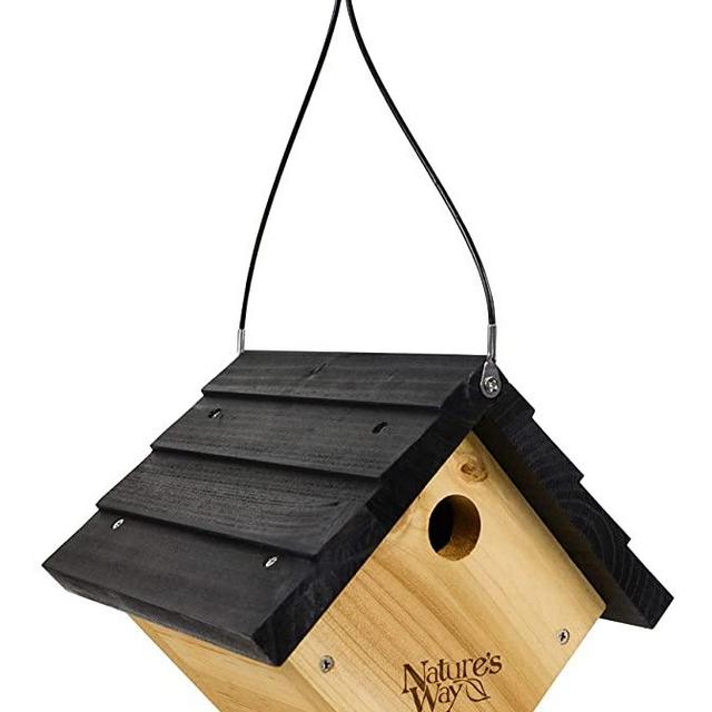 Nature's Way Bird Products CWH1 Cedar Wren House, 8" x 8.875" x 8.125", standard, Brown