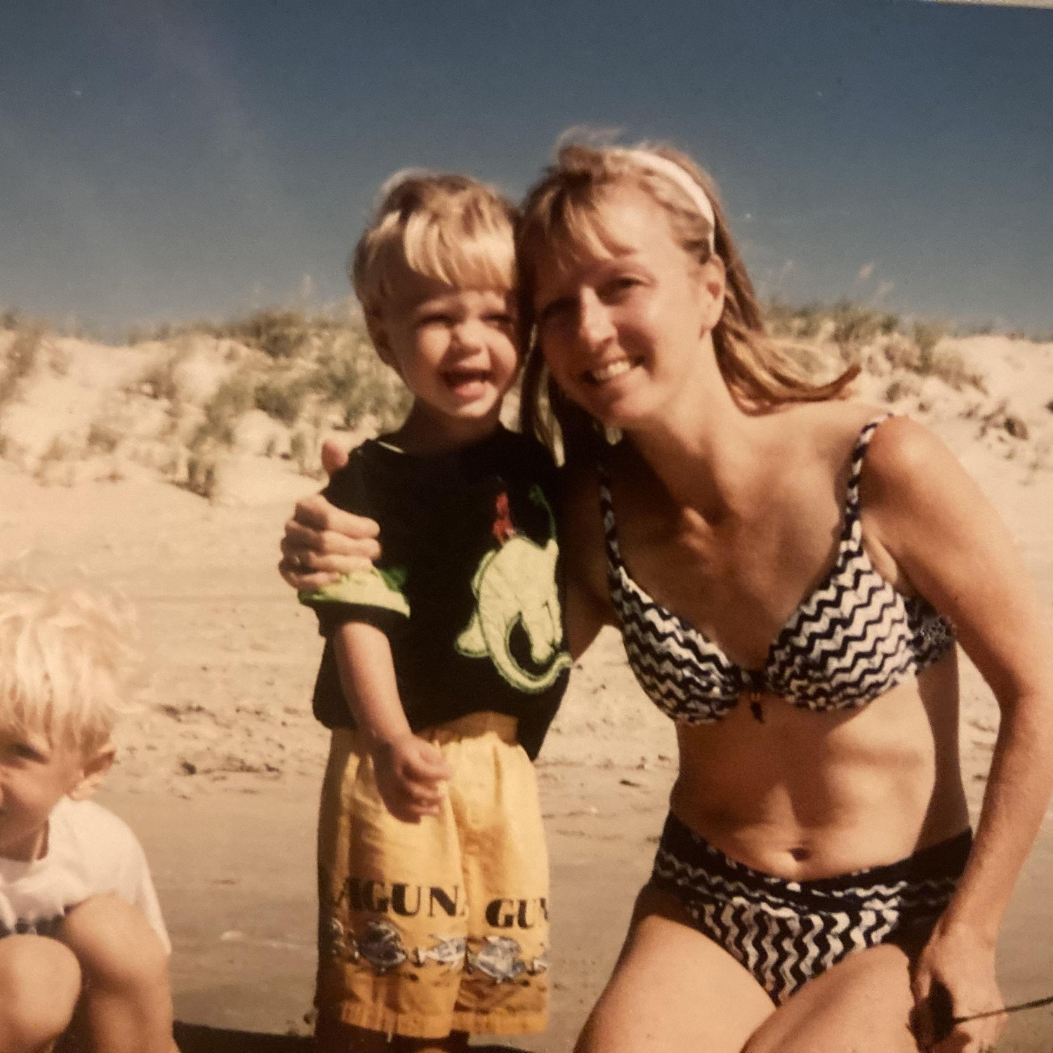 AJ, age 3, and his mom.