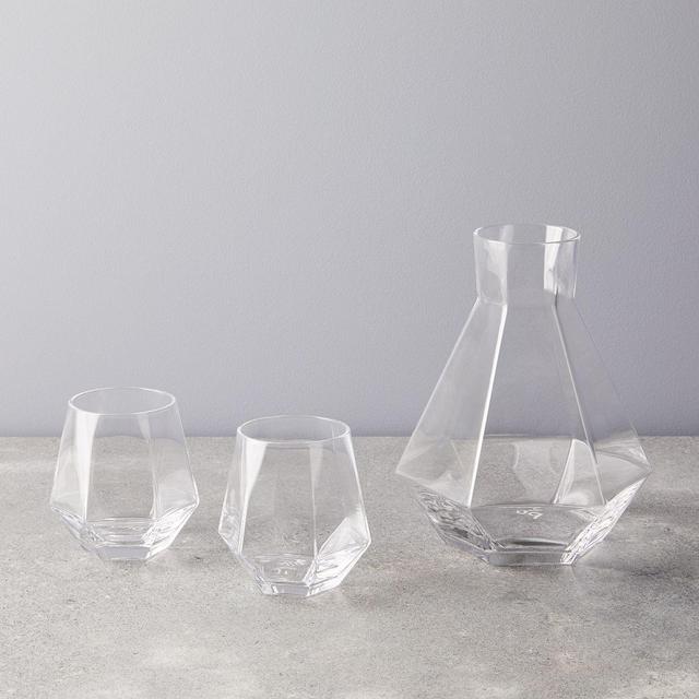 Faceted Crystal Carafe & Glasses