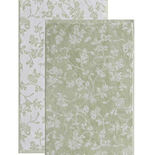 Laura Ashley 2-pc. Hand Towel - green floral