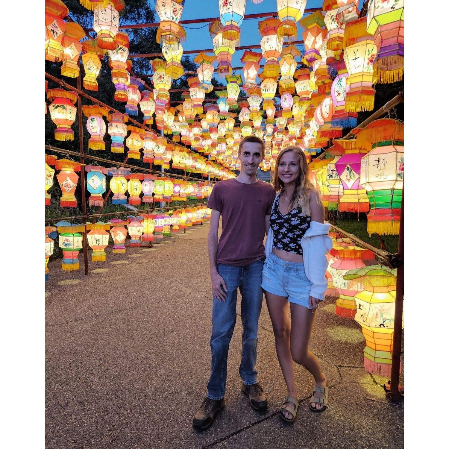Kyle and Taylor at the Lantern Festival!