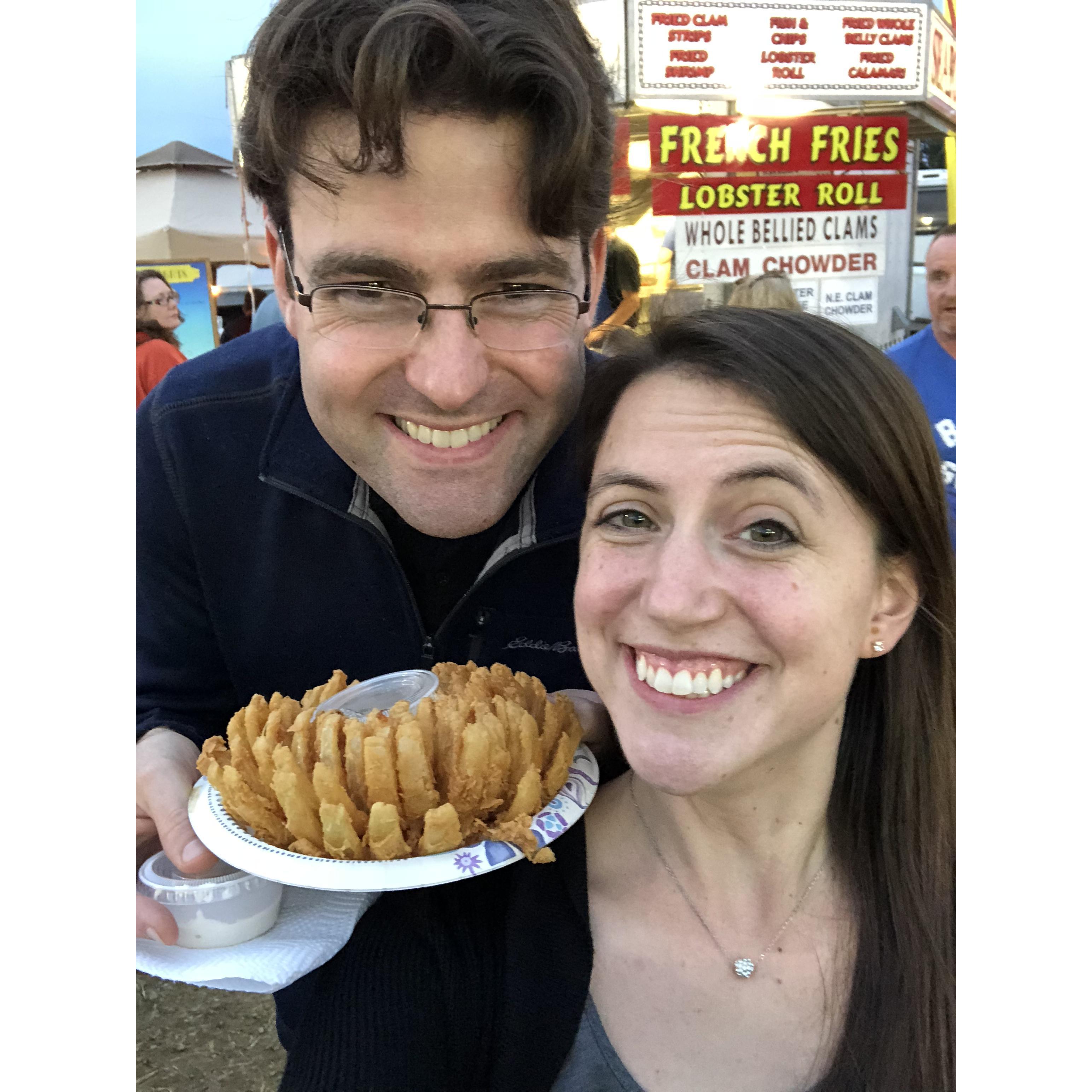 A "Blooming Onion" at Guillford Fair