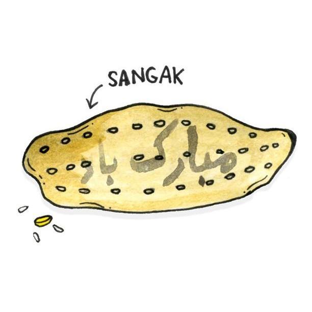 Decorative display of flat-bread which symbolizes prosperous feasts in the newlywed’s future.