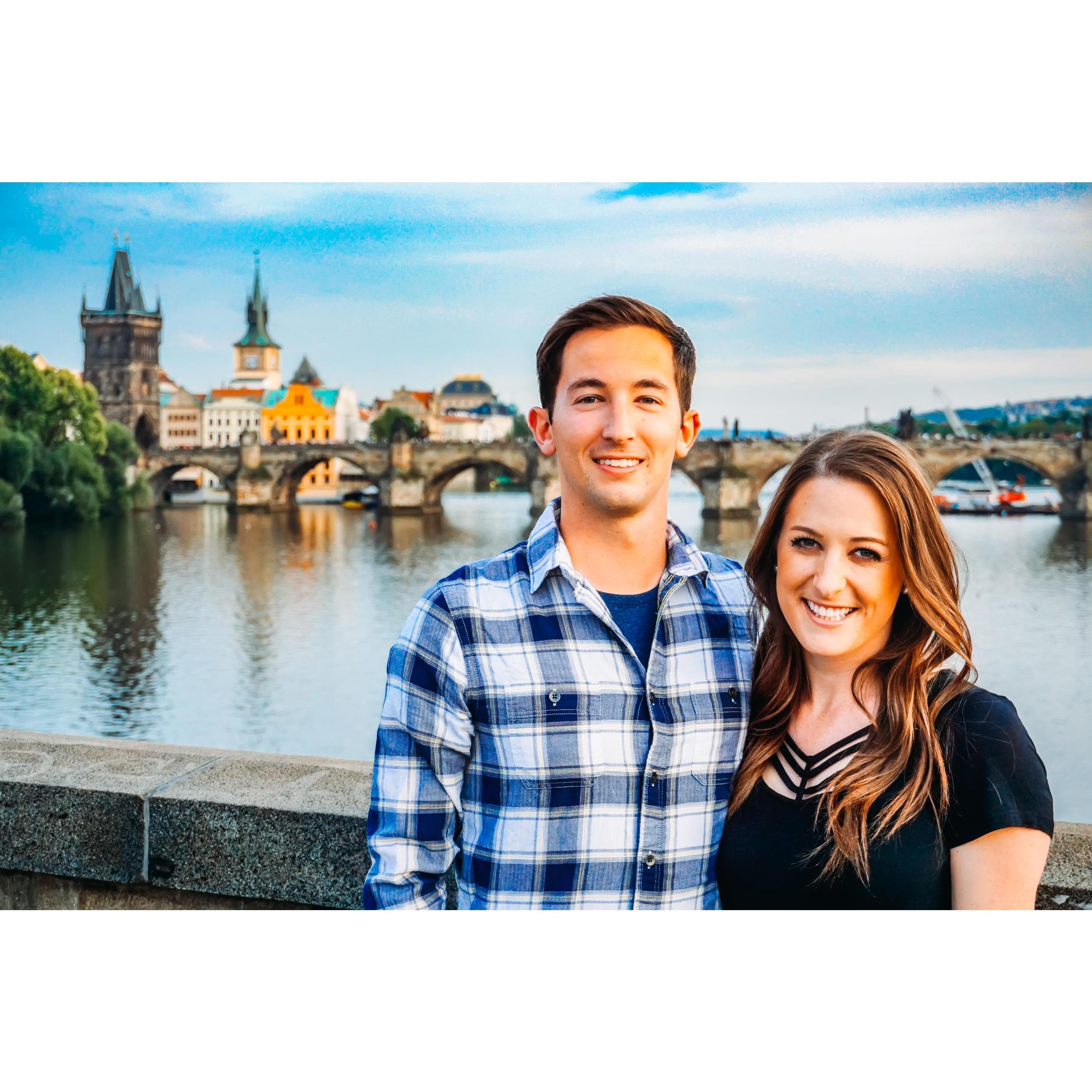 One of the many bridges of Prague