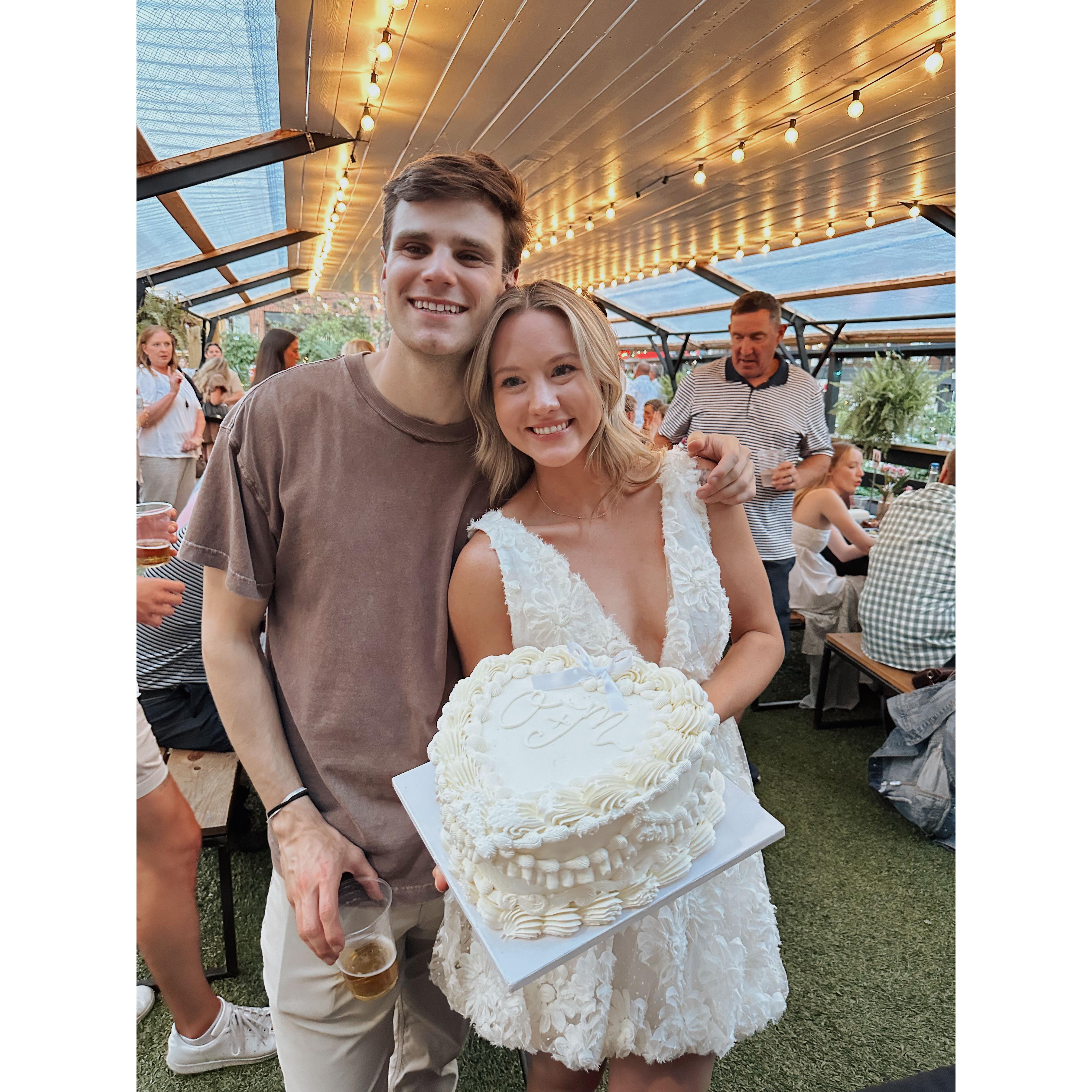 Our engagement and going away party before moving to Montana!