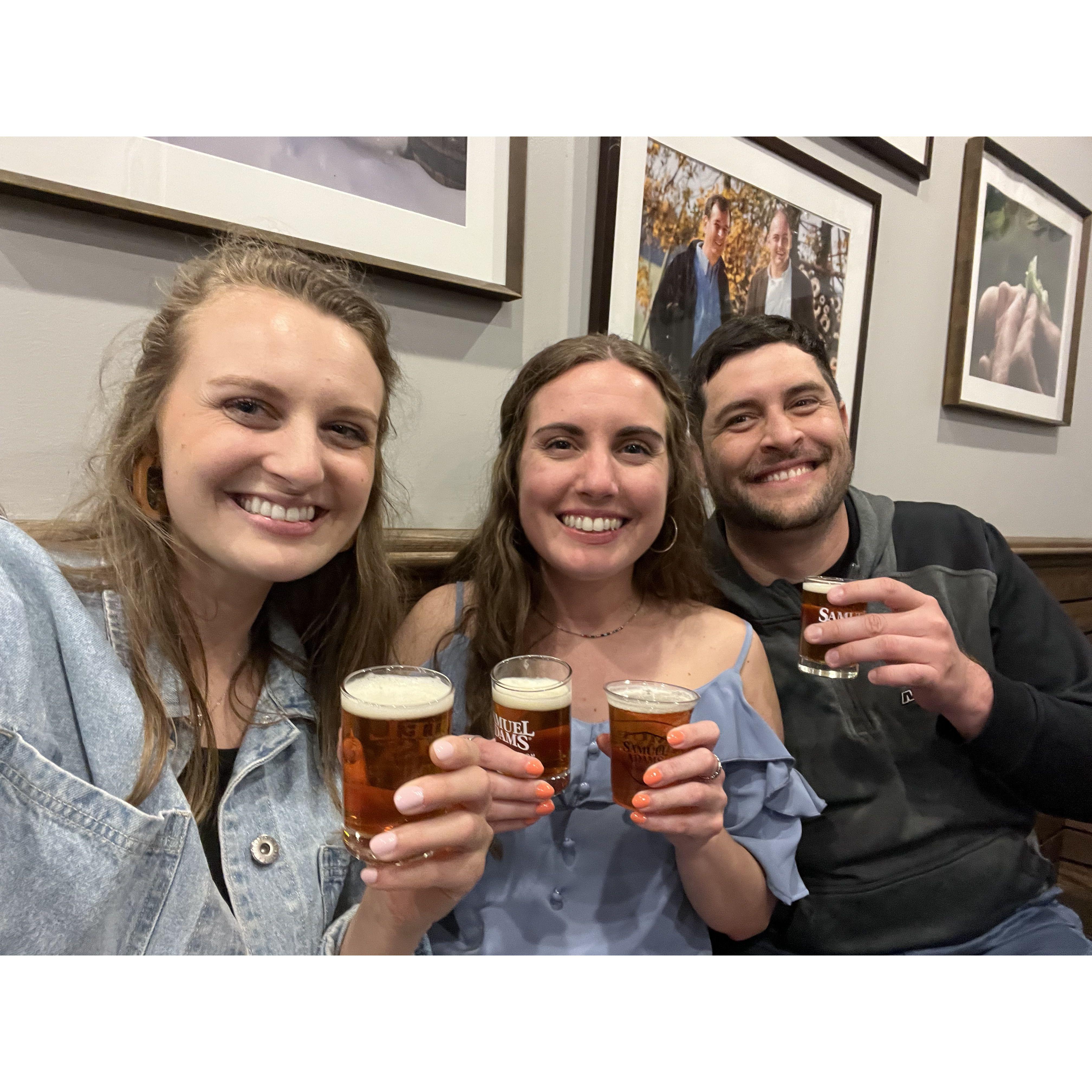 Sam Adam's Brewery with Hannah's sister, Bethany.