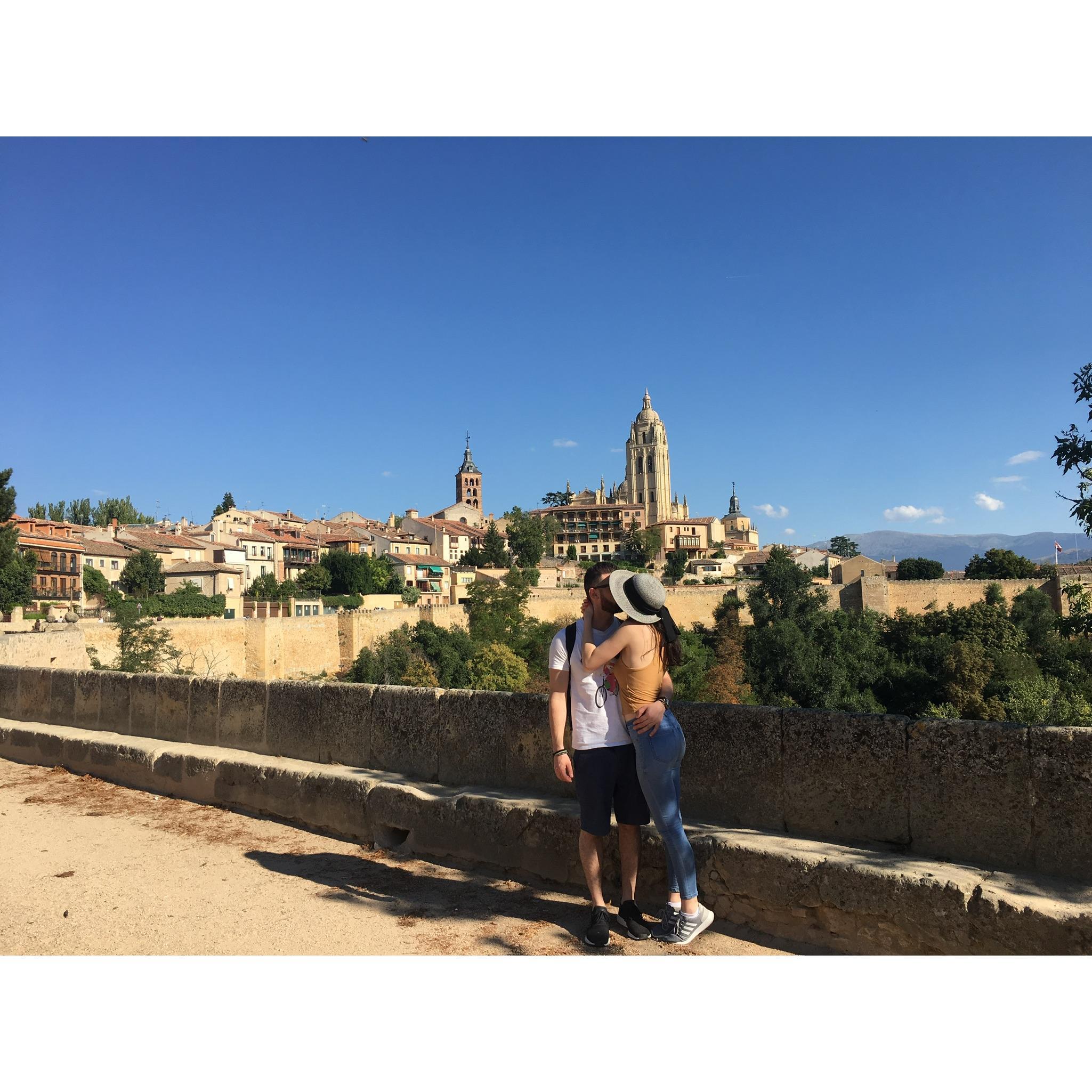 Spain, visiting the castle that cinderella was based on in Segovia.