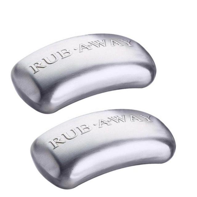 Amco 5228591 Rub-a-Way Bar Stainless Steel Odor Absorber, 2 Pack - Silver