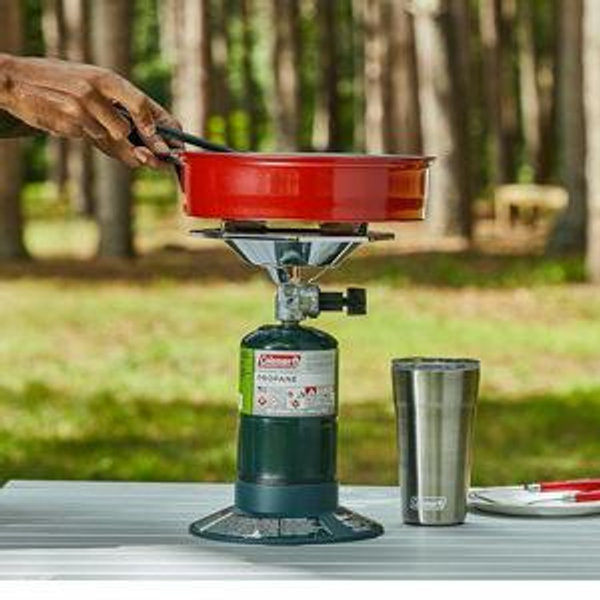Coleman BottleTop Propane Stove with Adjustable Burner, Portable Camping/Backpacking Cooker with 7650 BTUs of Power for Camping, Tailgating, Grilling, & More
