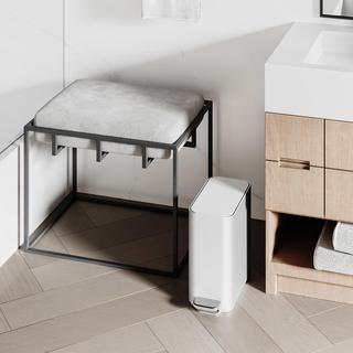 Small Bathroom Trash Can with Lid & Waste Basket