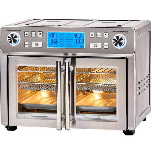 Emeril Lagasse Dual Zone 360 Air Fryer Oven Combo with French Door, 25 QT Extra Large, Cook Two Foods in Different Ways, Up to 60% Faster from Frozen to Finish