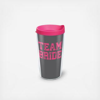 Team Bride Tumbler with Travel Lid