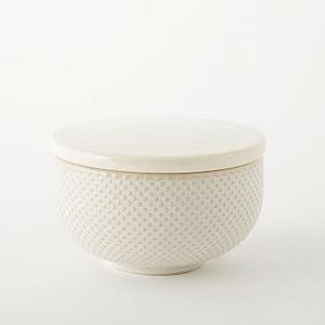 Textured Sugar Bowl - White (Dots)