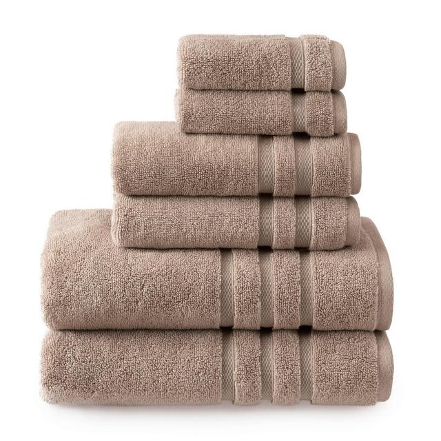 6pc Charcoal Towel Set Flax - Welhome