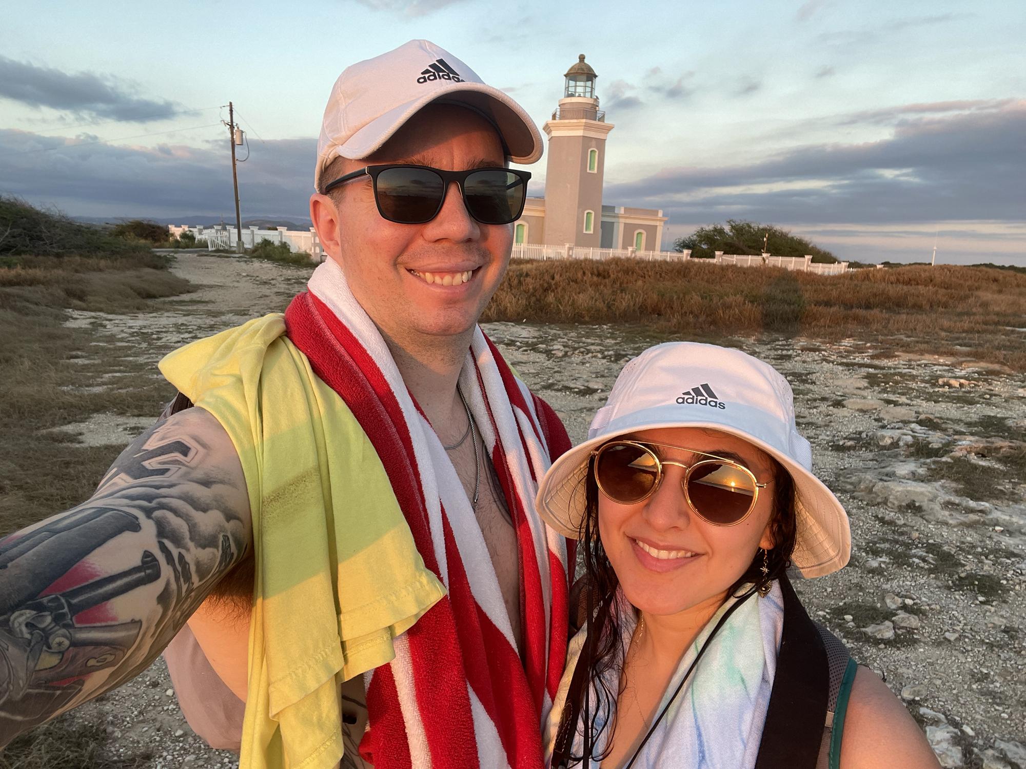 The lighthouse at sunset at Playa Sucia in Cabo Rojo, Puerto Rico - March 2023