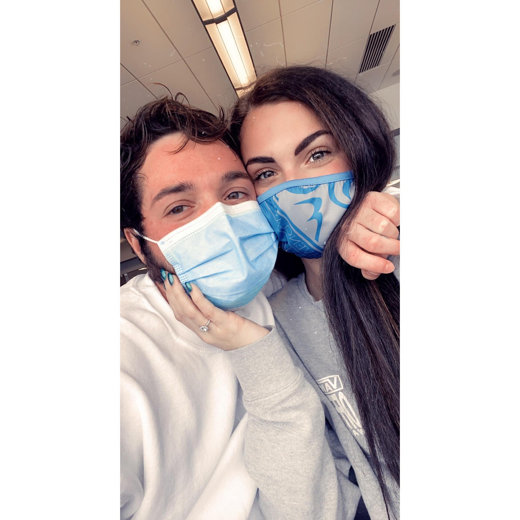 Going home from visiting Lacey’s hometown. This was also Anderson's first trip to Kentucky and first time seeing snow.