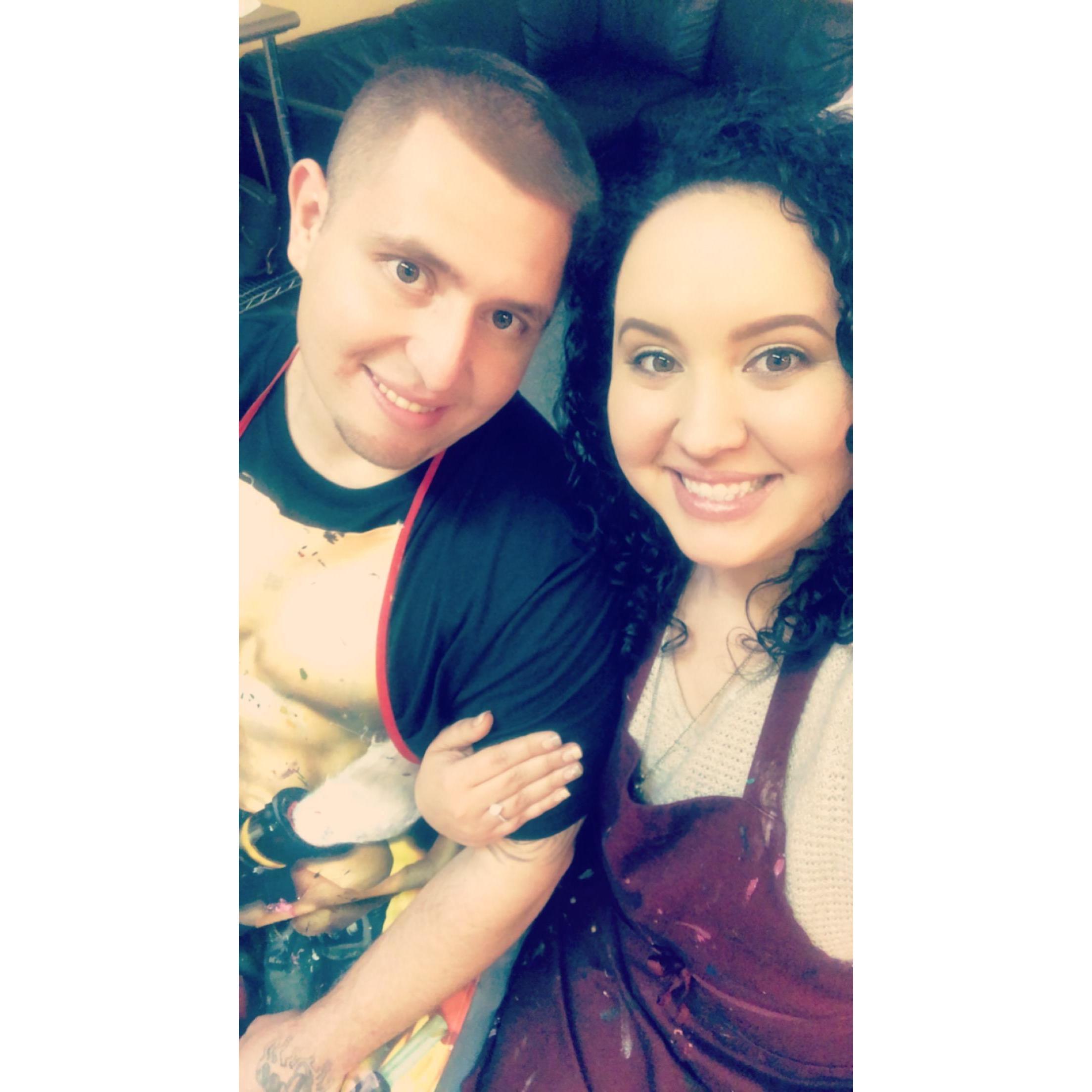 Painting with a Twist for Valentine's Day