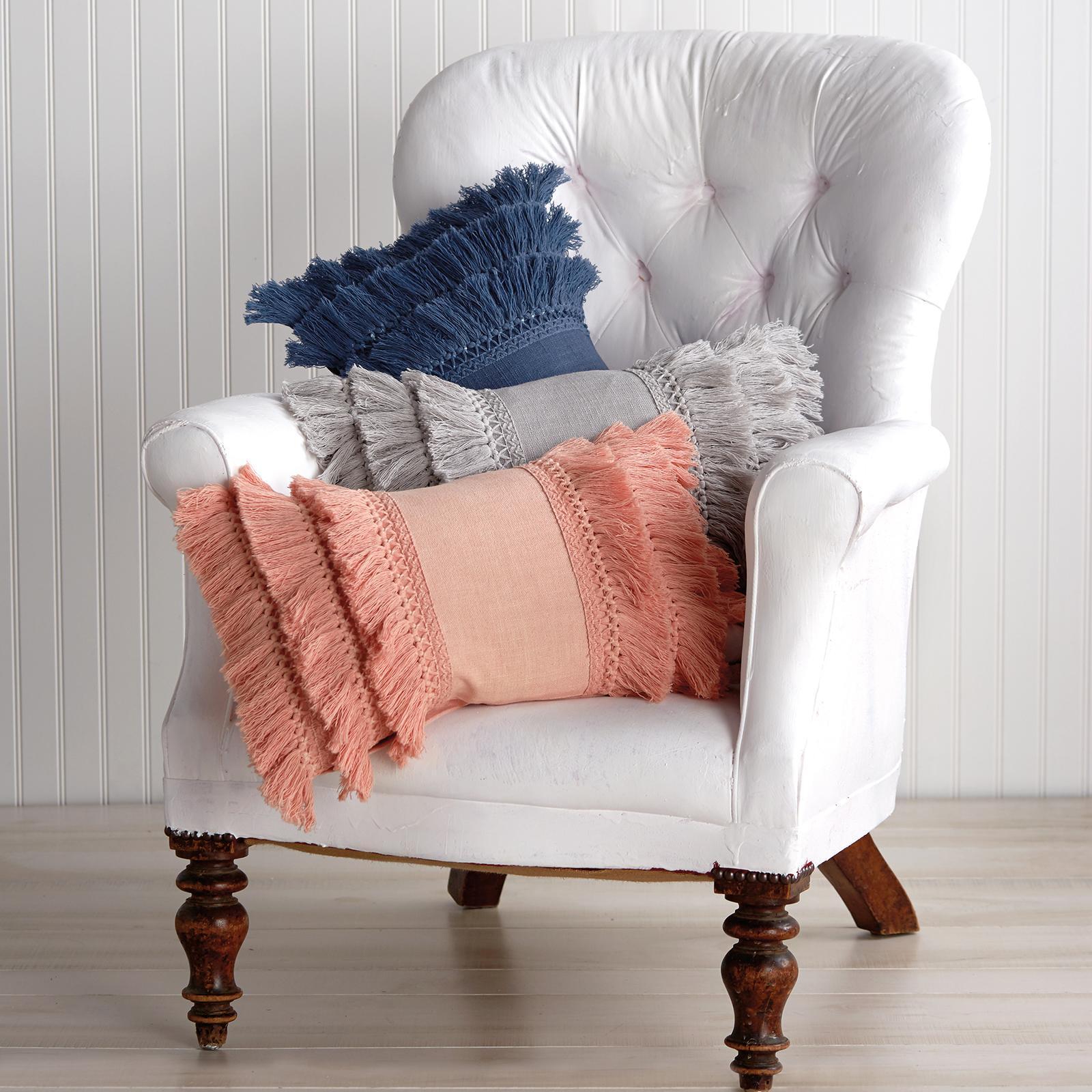 decorative fringe pillows