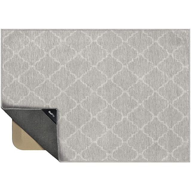 GelPro Natural Lattice Designer Washable Kitchen Rug + Anti-Fatigue Mat For Home, 24x34, Grey