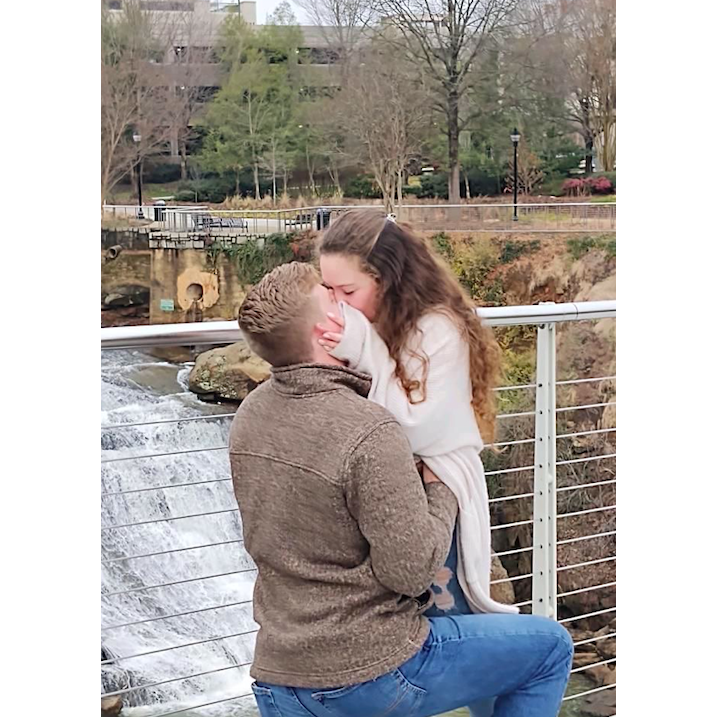 His parents took this right after he proposed!