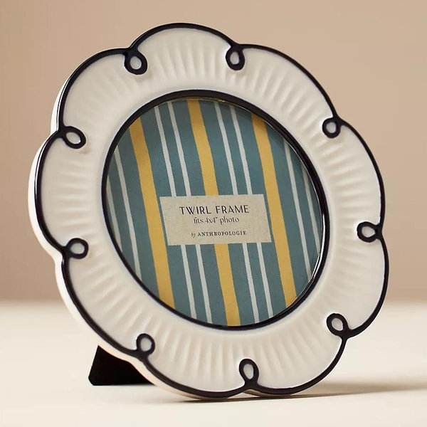 Twirl Ceramic Picture Frame - White