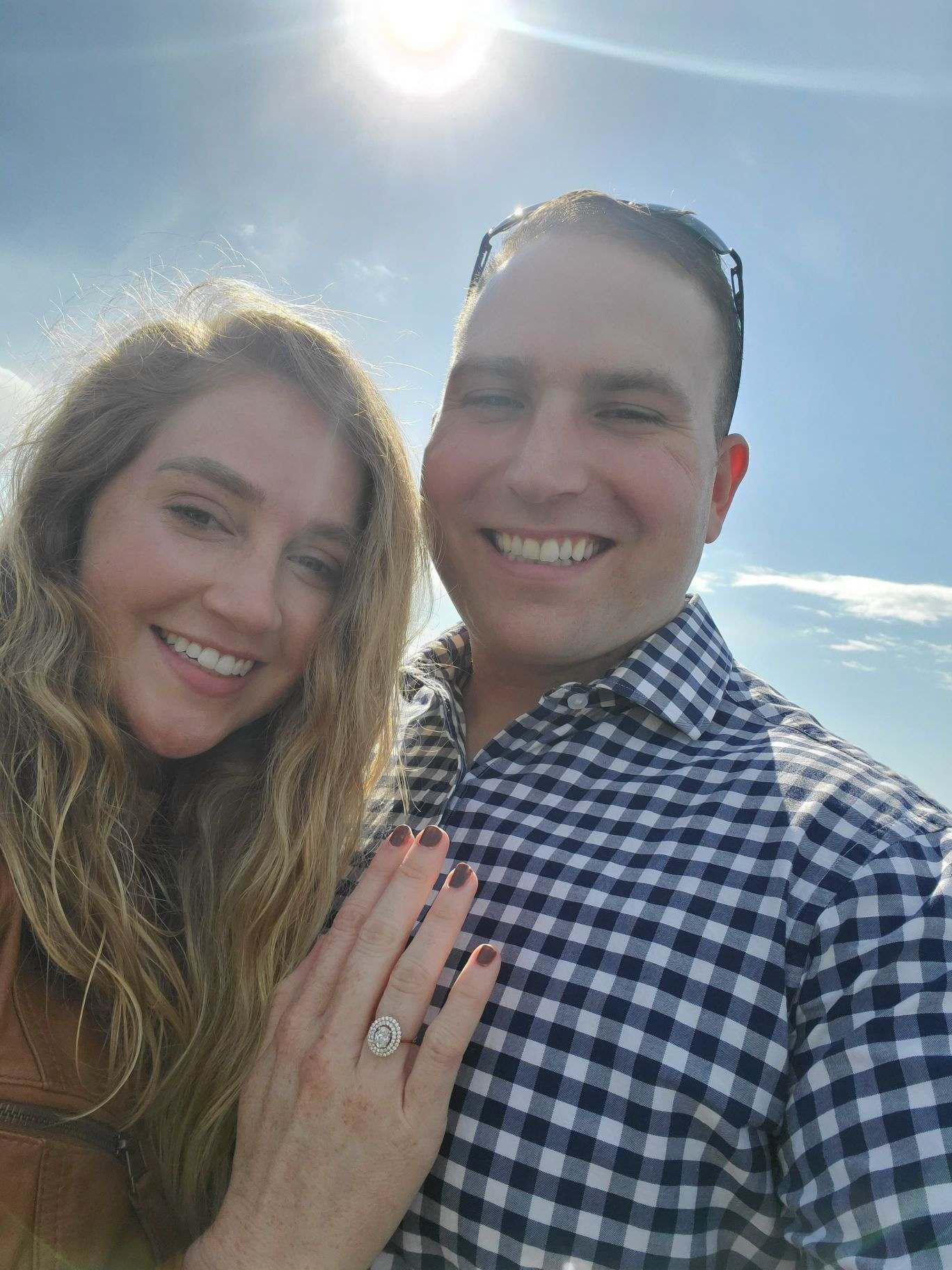 The day we got engaged at Bretton State Park in Newport RI!