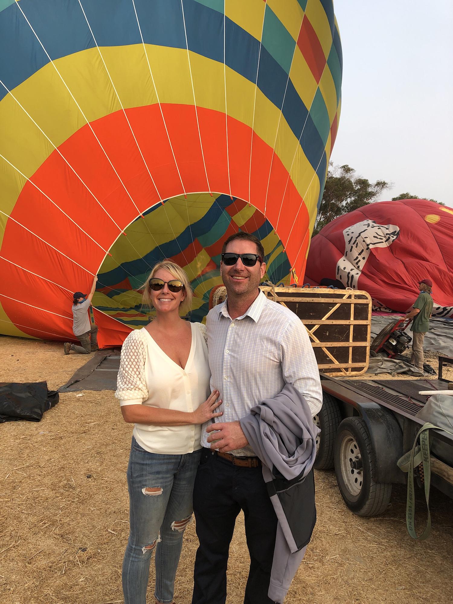 Karena's first hot air balloon ride over San Diego!