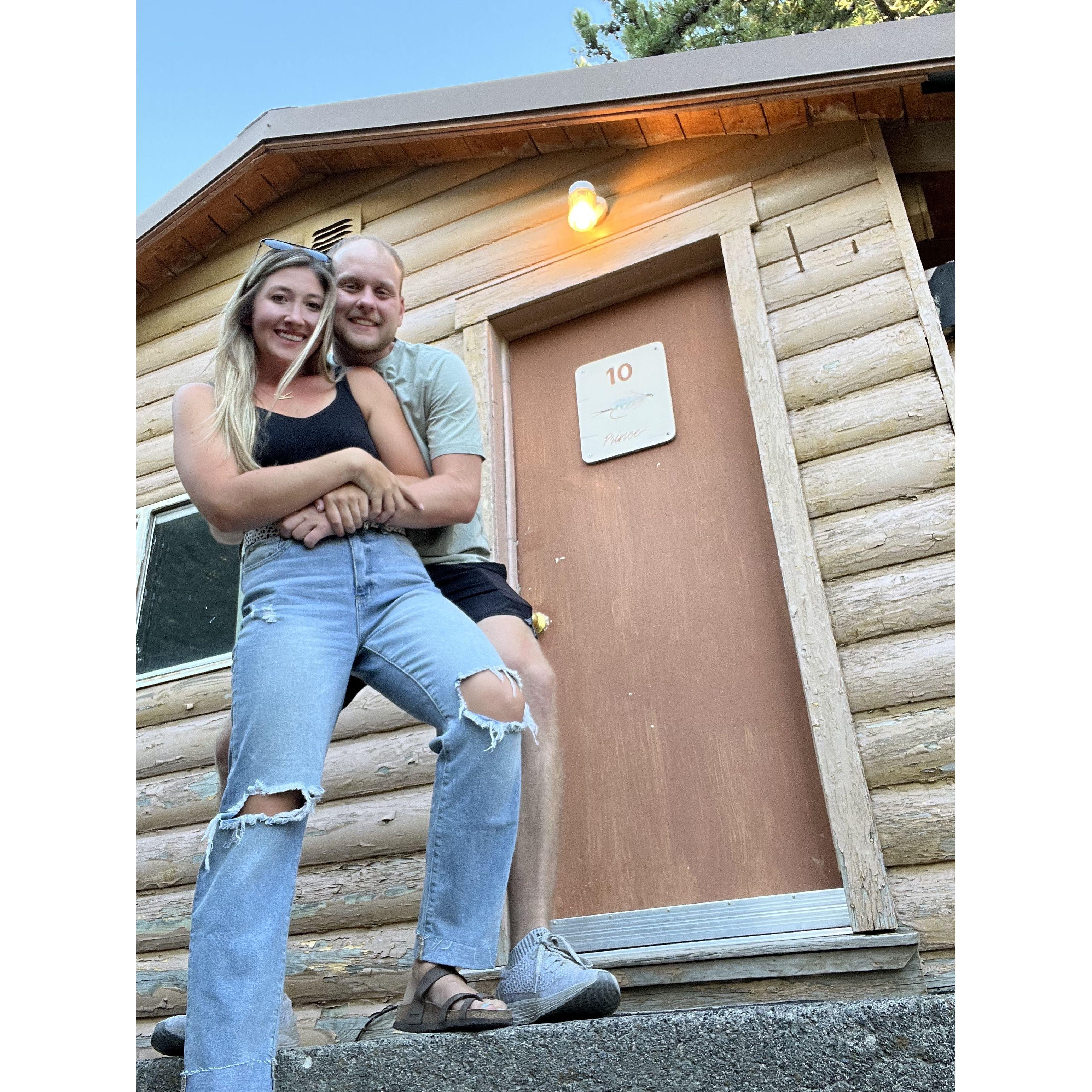 Our cute little hut in West Yellowstone