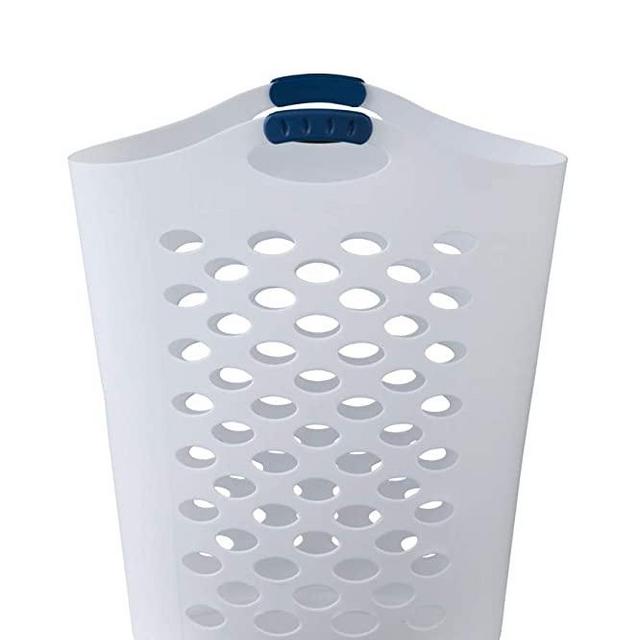 Rubbermaid Flex 'n Carry Laundry Hamper, 2.2-Bushel, White (FG260004WHTRB)
