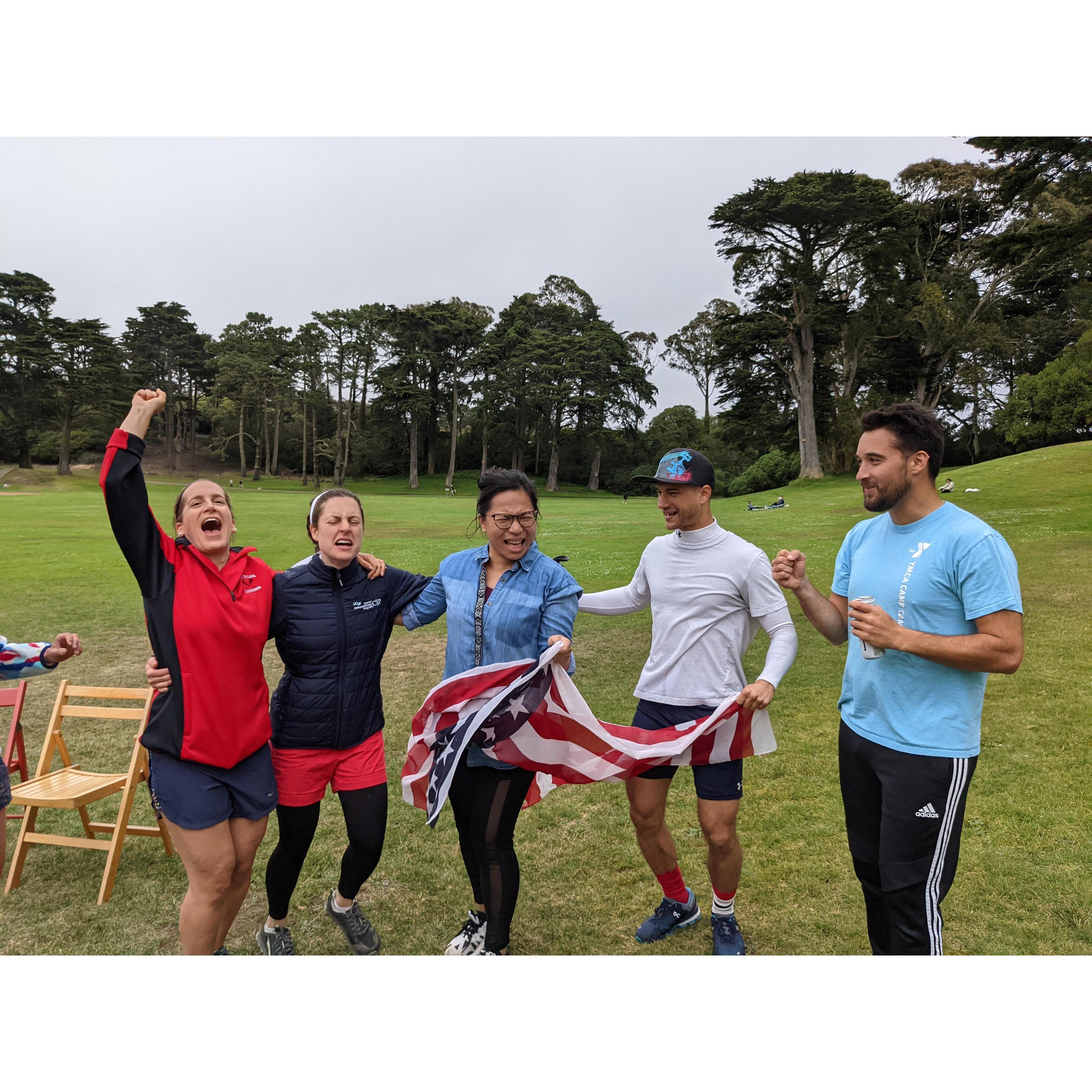 Team America won the Olympic games!