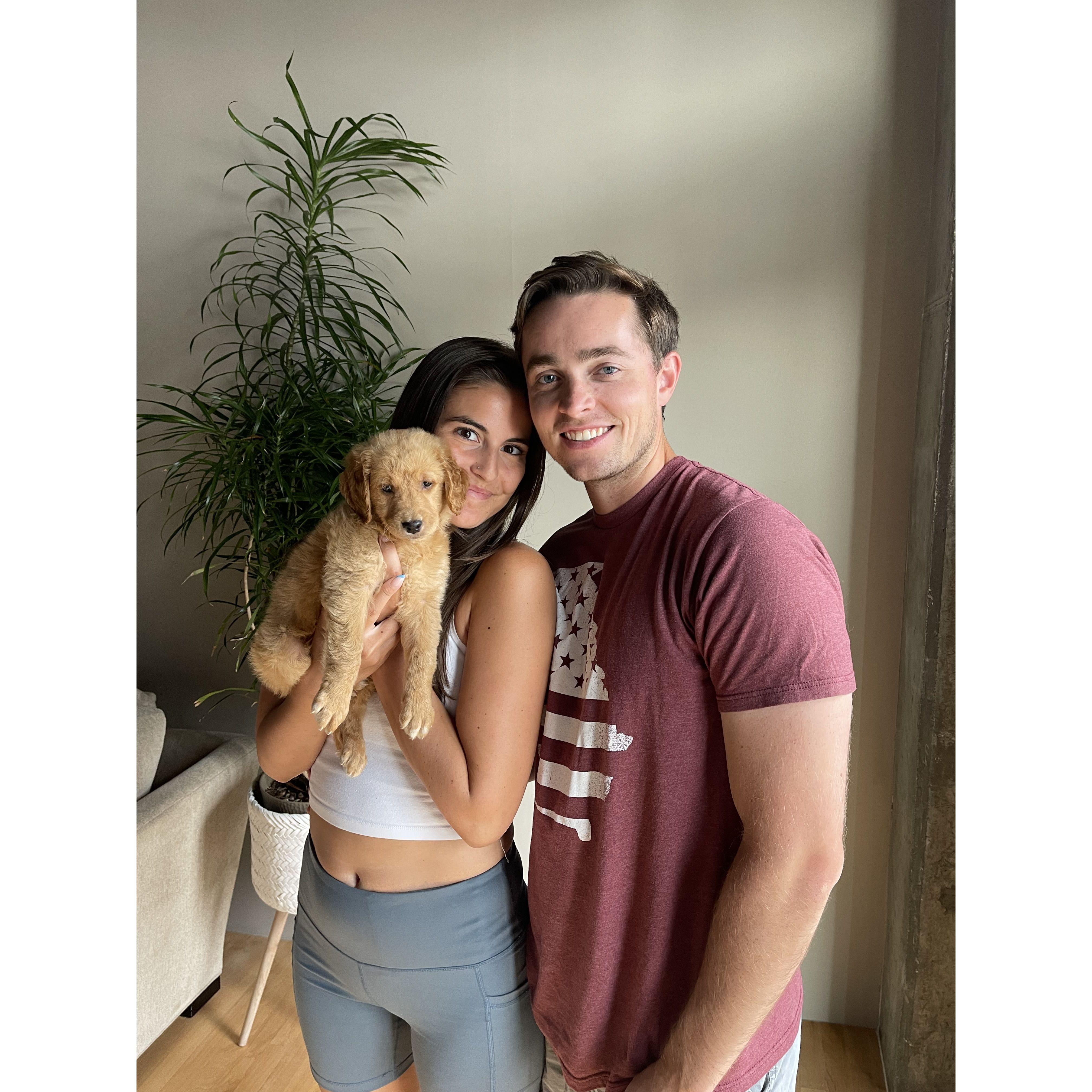2021. Moved in together and adopted our first baby, Lola!
