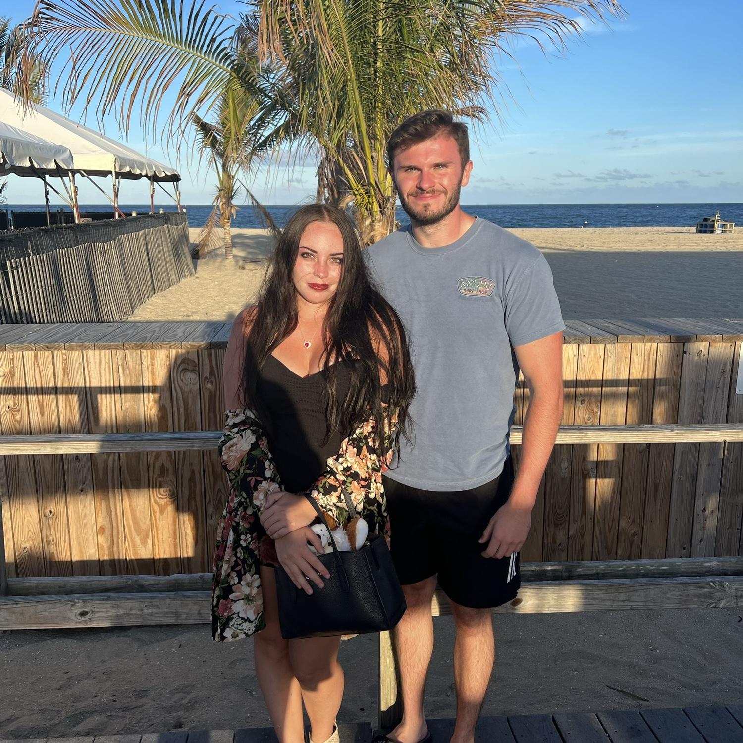 Izabella and Konnor on a summer day in Point Pleasant