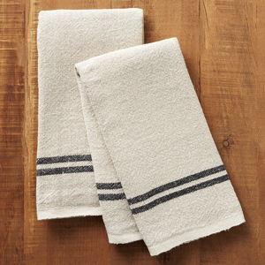Pottery Barn Caravan Vintage Stripe Linen Tea Towel - Set of 2