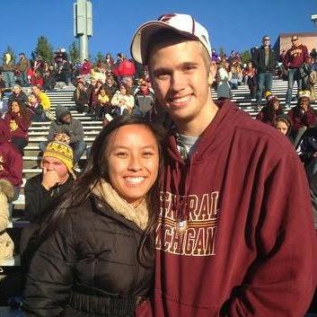 Our first photo together - at a CMU football game in 2014!