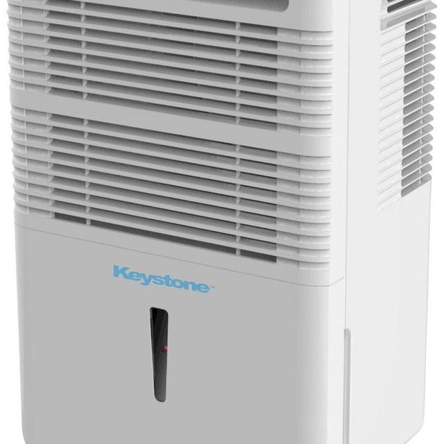 Keystone KSTAD50B Energy Star 50-Pint Portable Dehumidifier for 3000 Sq. Ft. with 6.4-Pint Bucket Capacity and Full Bucket Alert, White