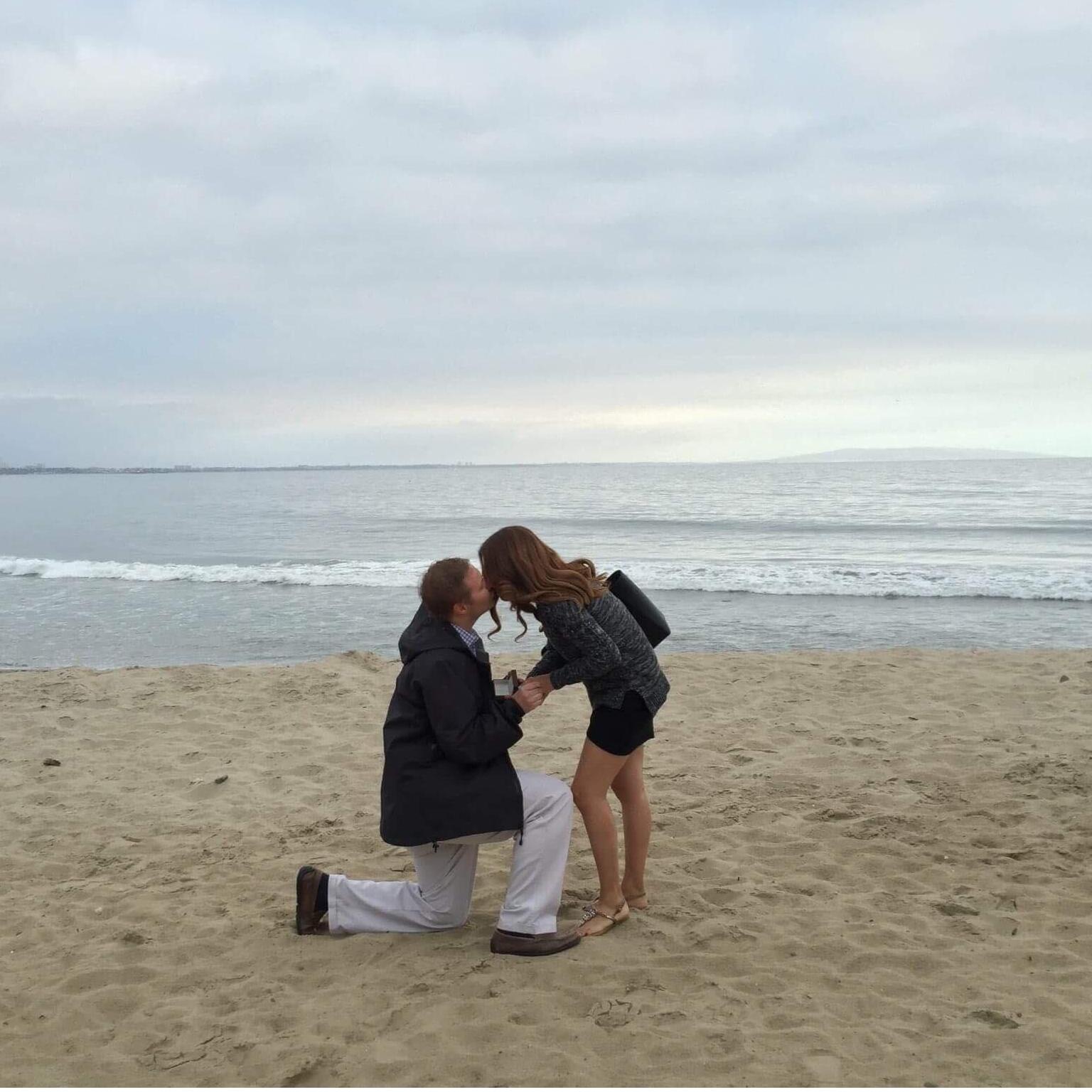 With the love of my life at Malibu Beach, and on our way to our favorite restaurant to celebrate Justin's birthday on May 2, 2018, and THIS happened. Of course I said YES!