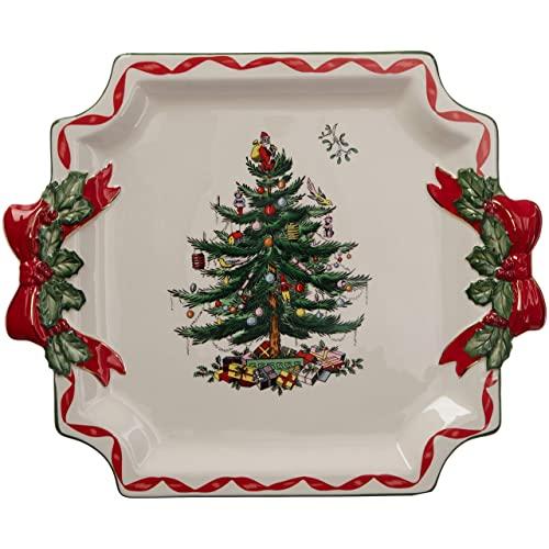 Spode Christmas Tree Ribbons Square Platter