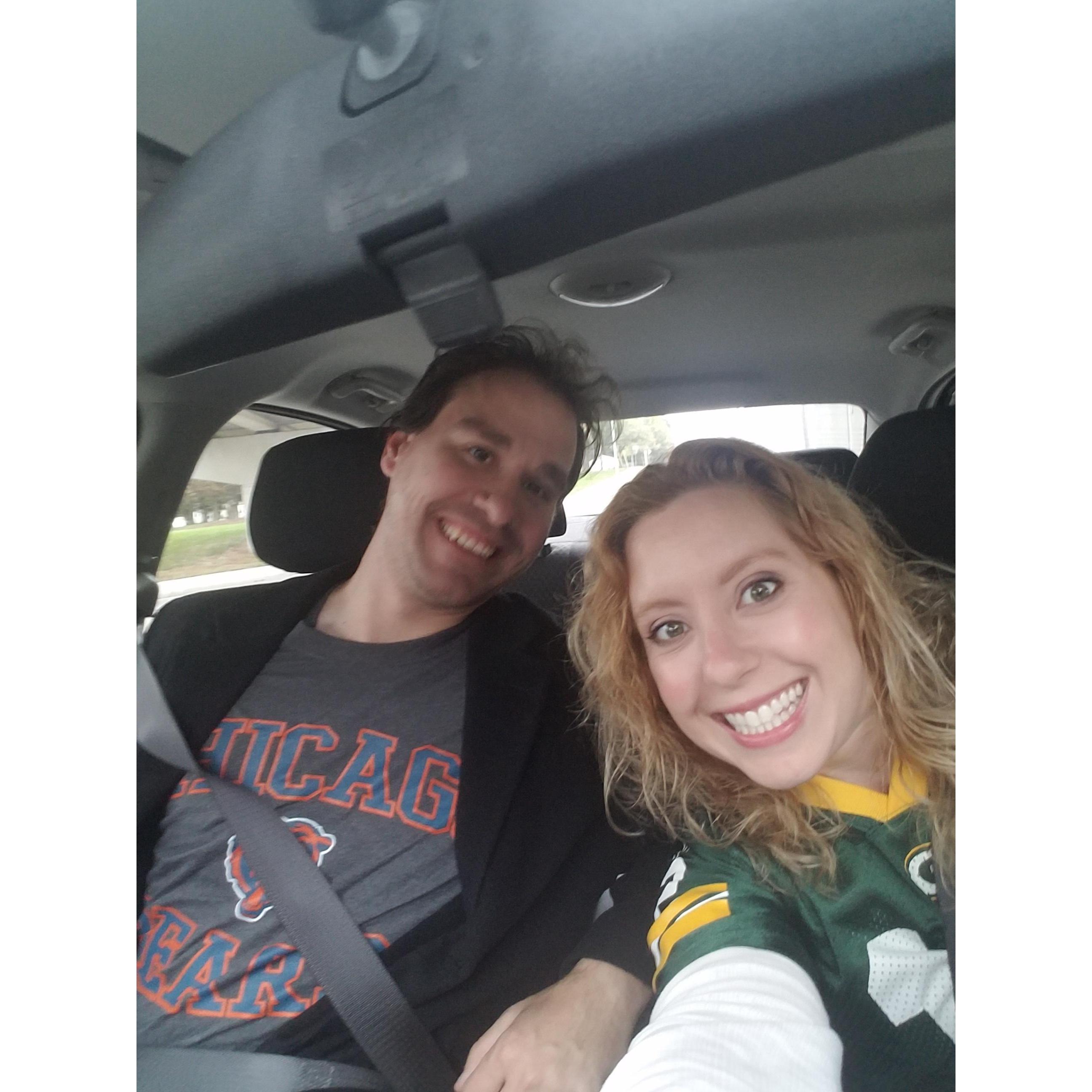 Our first Bears Packers game together... Packers won!