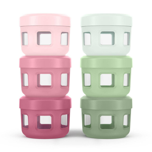 Ello 6pc Glass Condiment Food Storage Containers Gradient