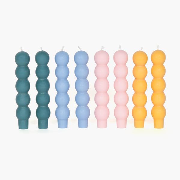 Volute Candle - 2 Pack Teal or Pink