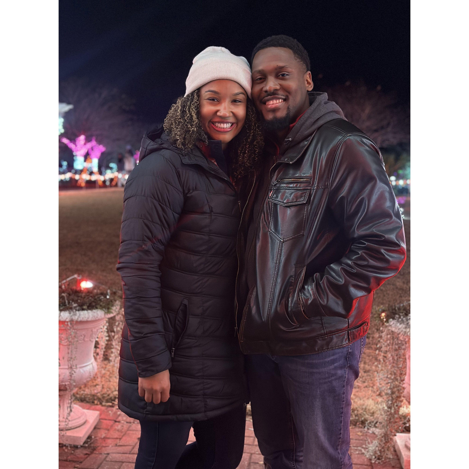 Our third date at the Botanical Gardens was meant to be our first, but the rain had different plans. After ice skating on our first date, it was clear we didn’t want to be apart.