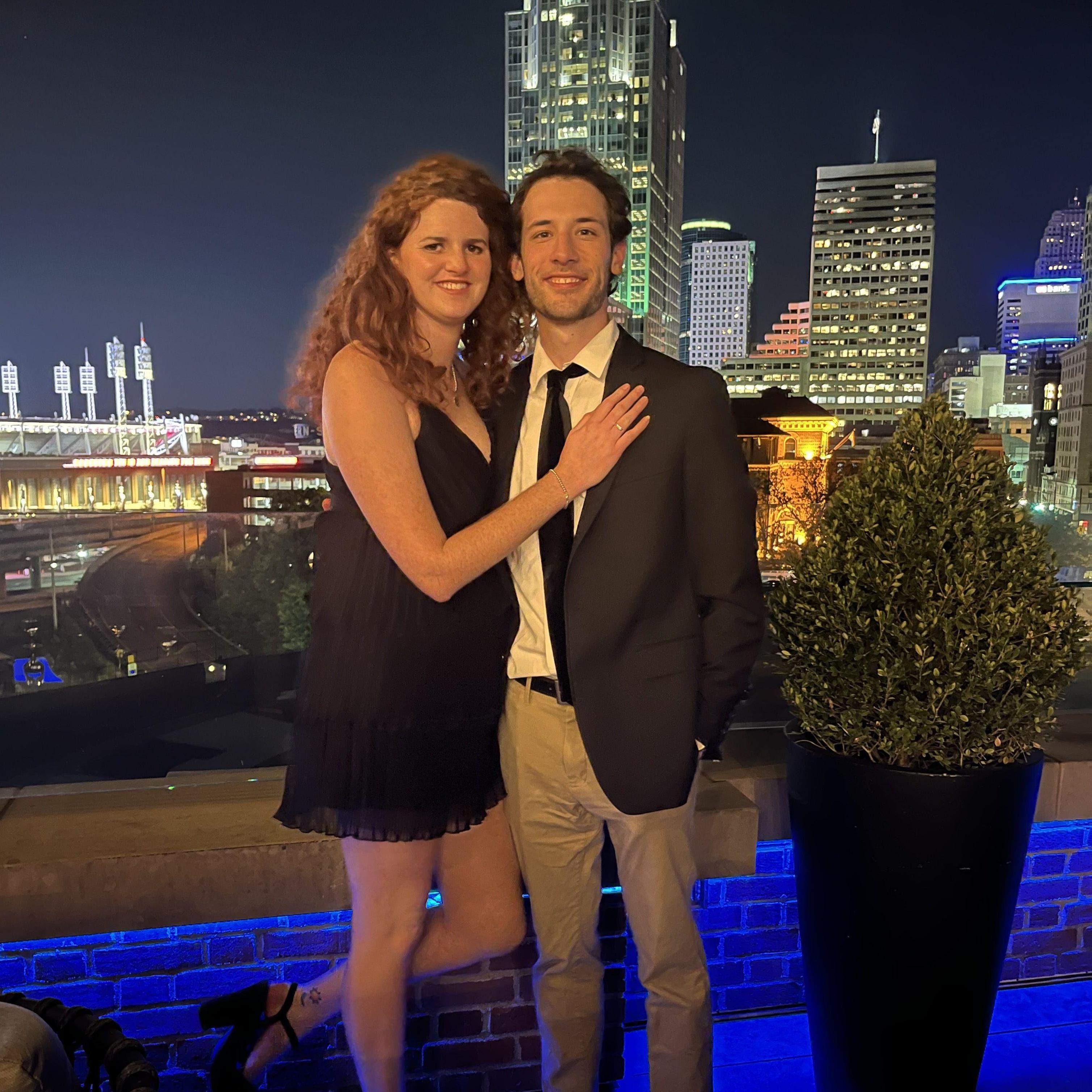 Every year for our anniversary, we pick a fancy restaurant in Cincinnati and go on a date. Little did we know we'd get engaged at this very same spot, less than a year later!