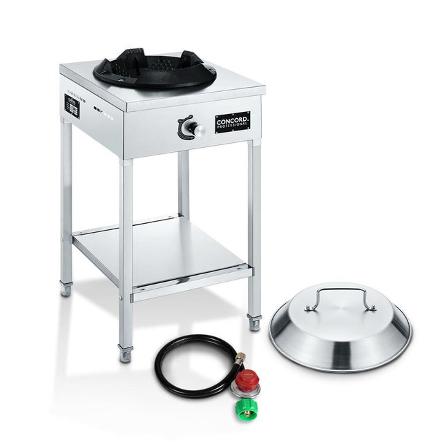 Concord Professional Vortex Burner Stainless Steel Commercial Wok Range Single Burner Outdoor Propane Stove. Great for Stir Fry, Outdoor Kitchen, Asian Cuisine