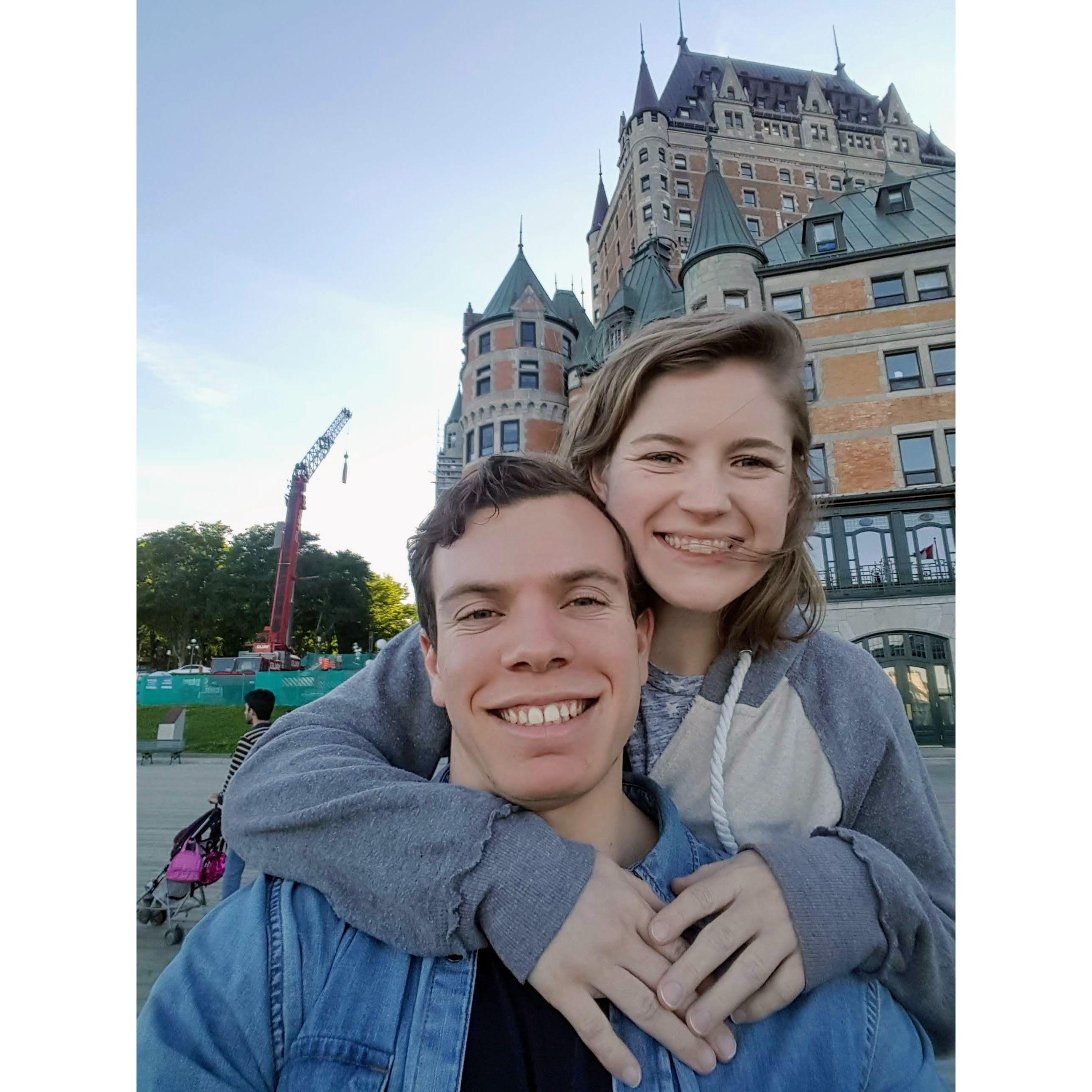 Here we are in Quebec City, one of Noah's favorite cities we've visited together.