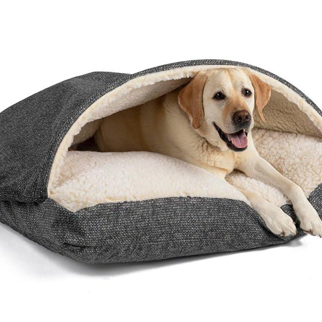 Snoozer Pet Products Luxury Rectangle Cozy Cave Dog Bed with Microsuede, Showdog Collection, Large, Merlin Pewter