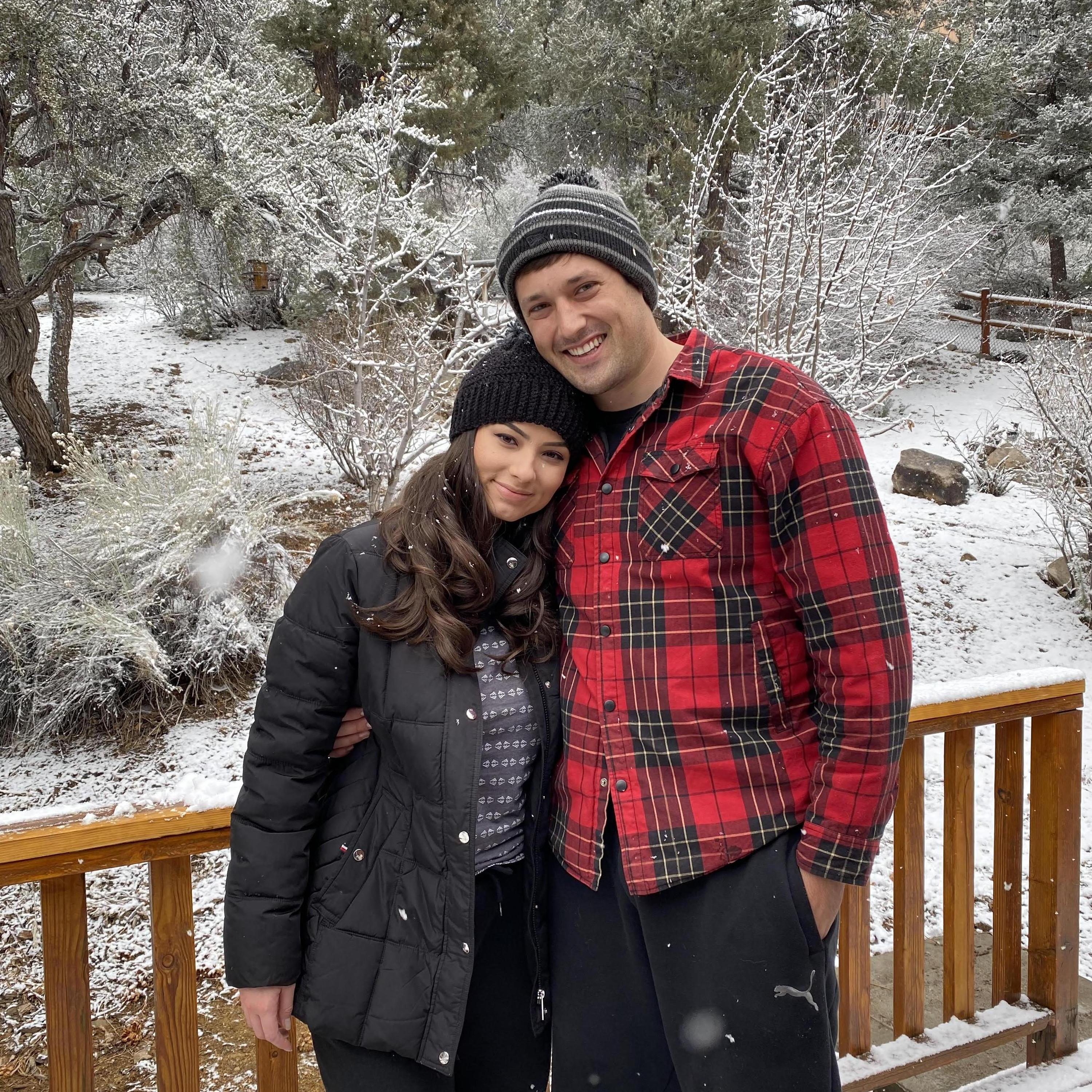 Our first snow together in Big Bear, CA!