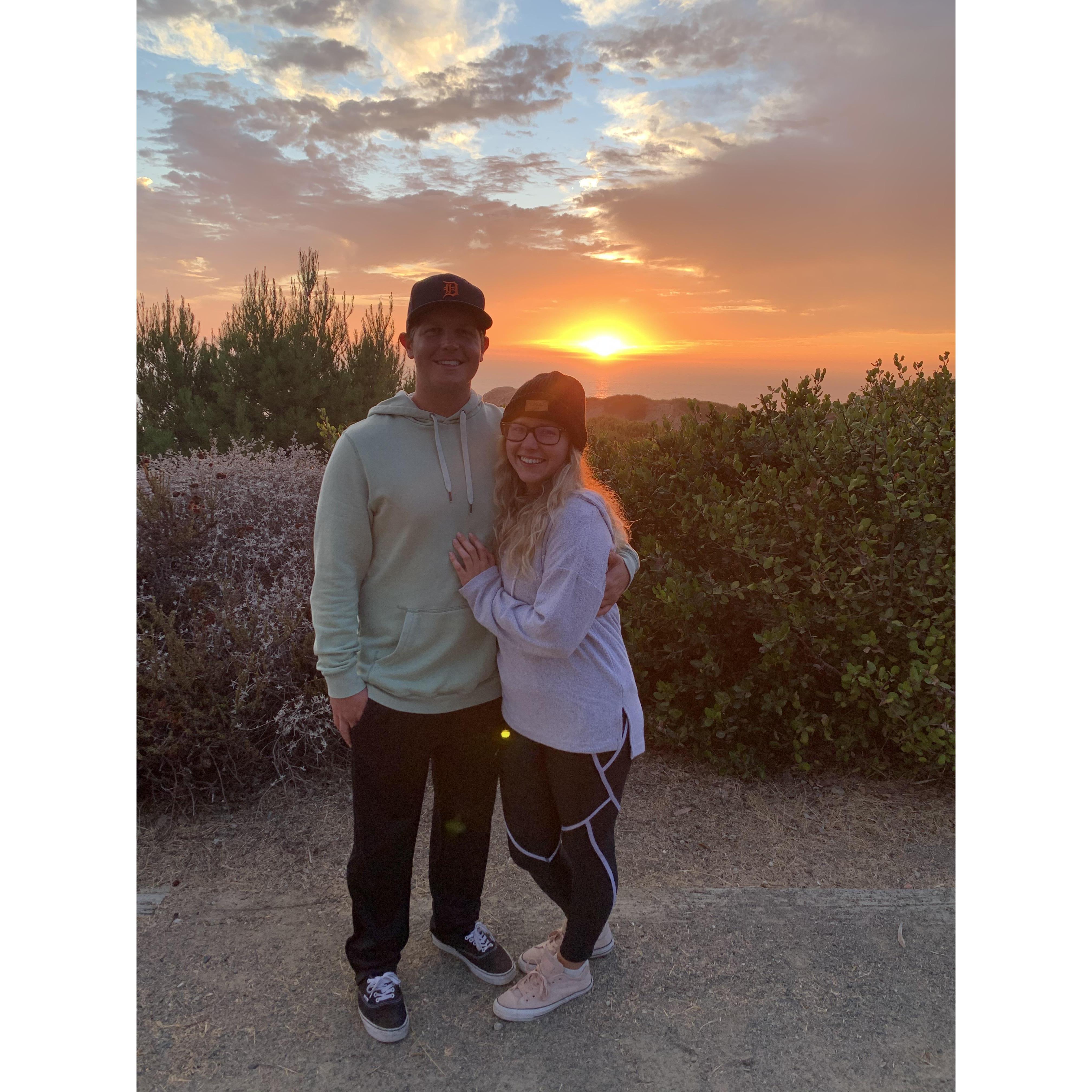 Halloween camping and the most beautiful sunset of the year!