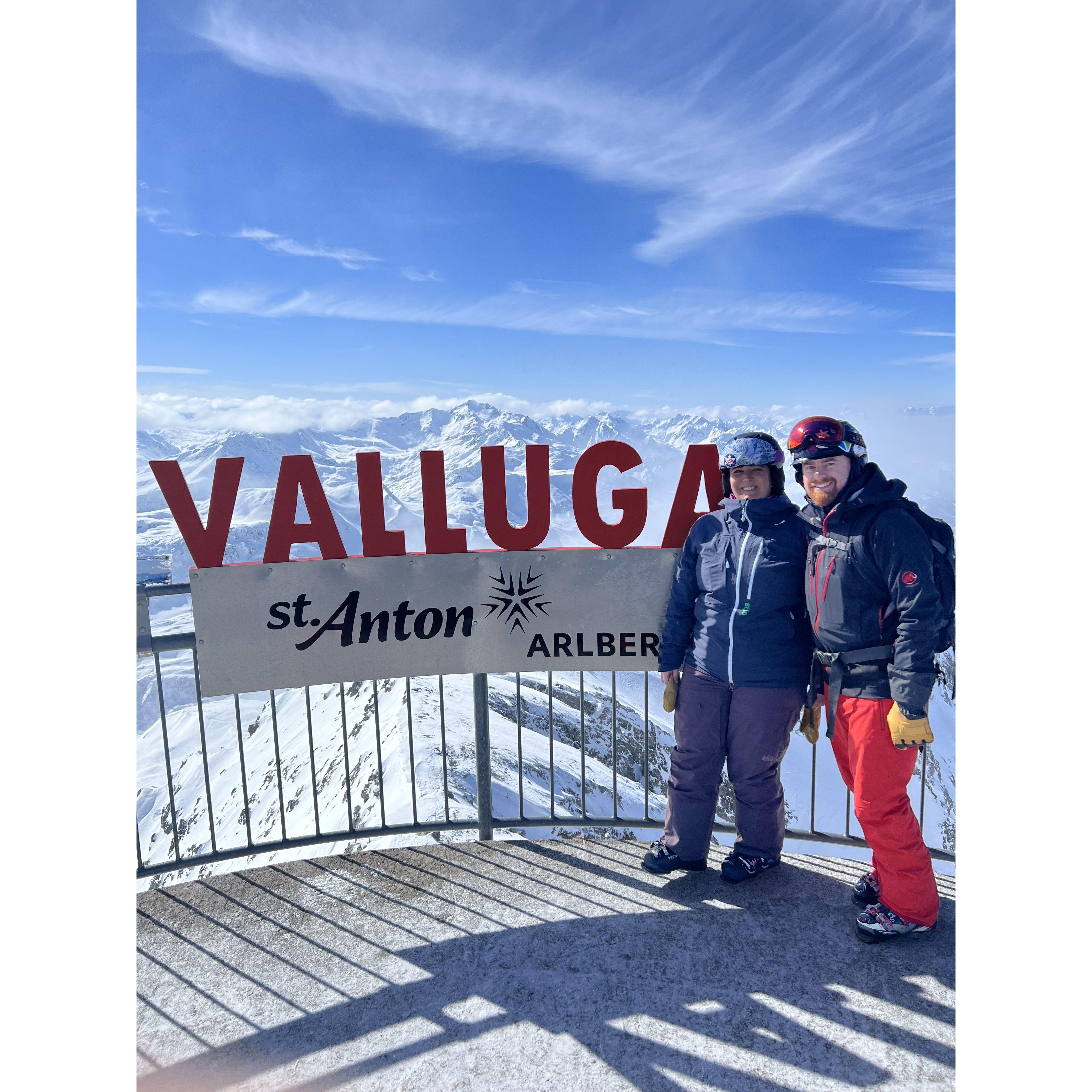 Skiing in St. Anton, Austria 2023.