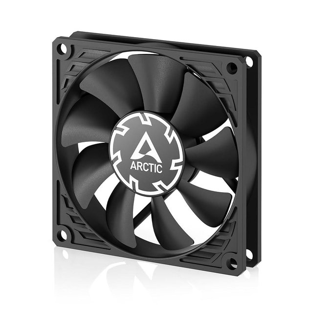 ARCTIC P8 Slim PWM PST - PC Fan, 80mm Case Fan, optimised for Static Pressure, with PST Connection (PWM Sharing Technology), DC Fan, Extra Slim - 15 mm, 300–3000 RPM - Black
